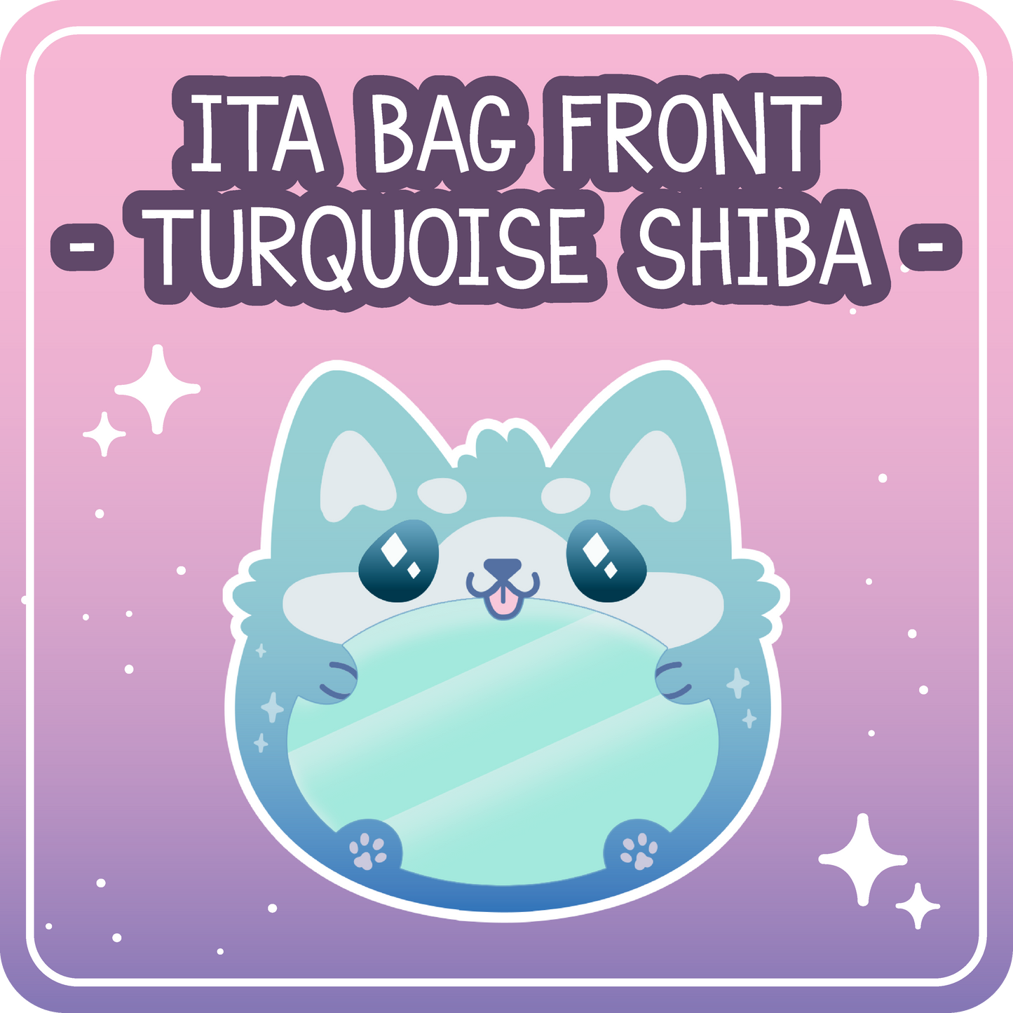 Kawaii Kompanions Ita Bag Exchangable Front Designs Shiba - 4 different colors -