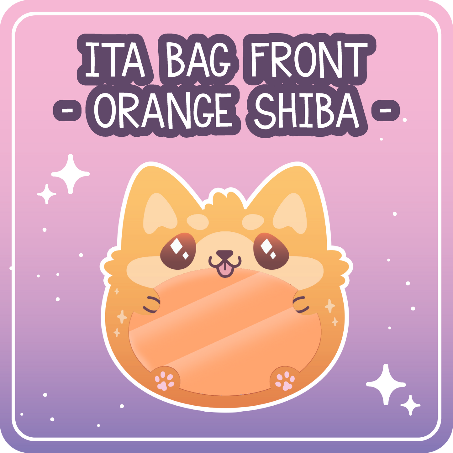 Kawaii Kompanions Ita Bag Exchangable Front Designs Shiba - 4 different colors -