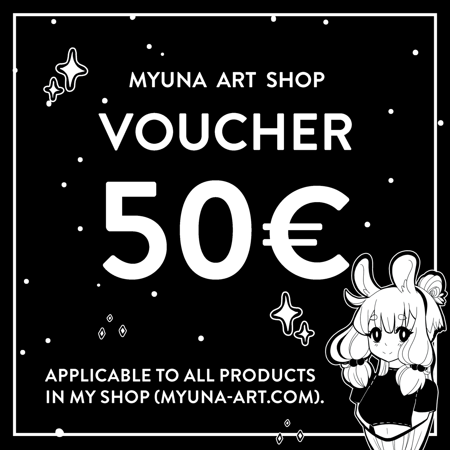 Myuna Art Gift Card/Voucher (different values <3)
