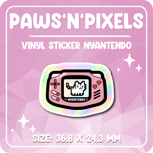 Paws'n'Pixels Nyantendo Holo Vinyl Sticker