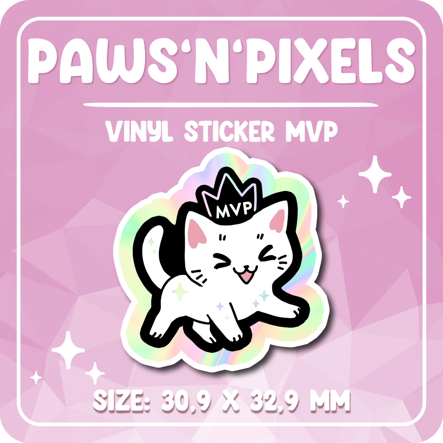 Paws'n'Pixels MVP Holo Vinyl Sticker