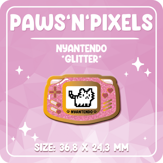 Paws'n'Pixels Nyantendo GLITTER enamel pin