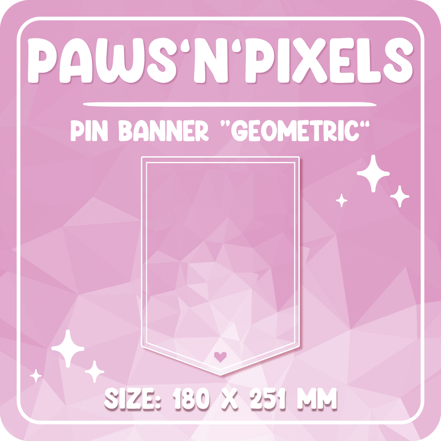 Paws'n'Pixels "Geometric" Canvas Pin Banner