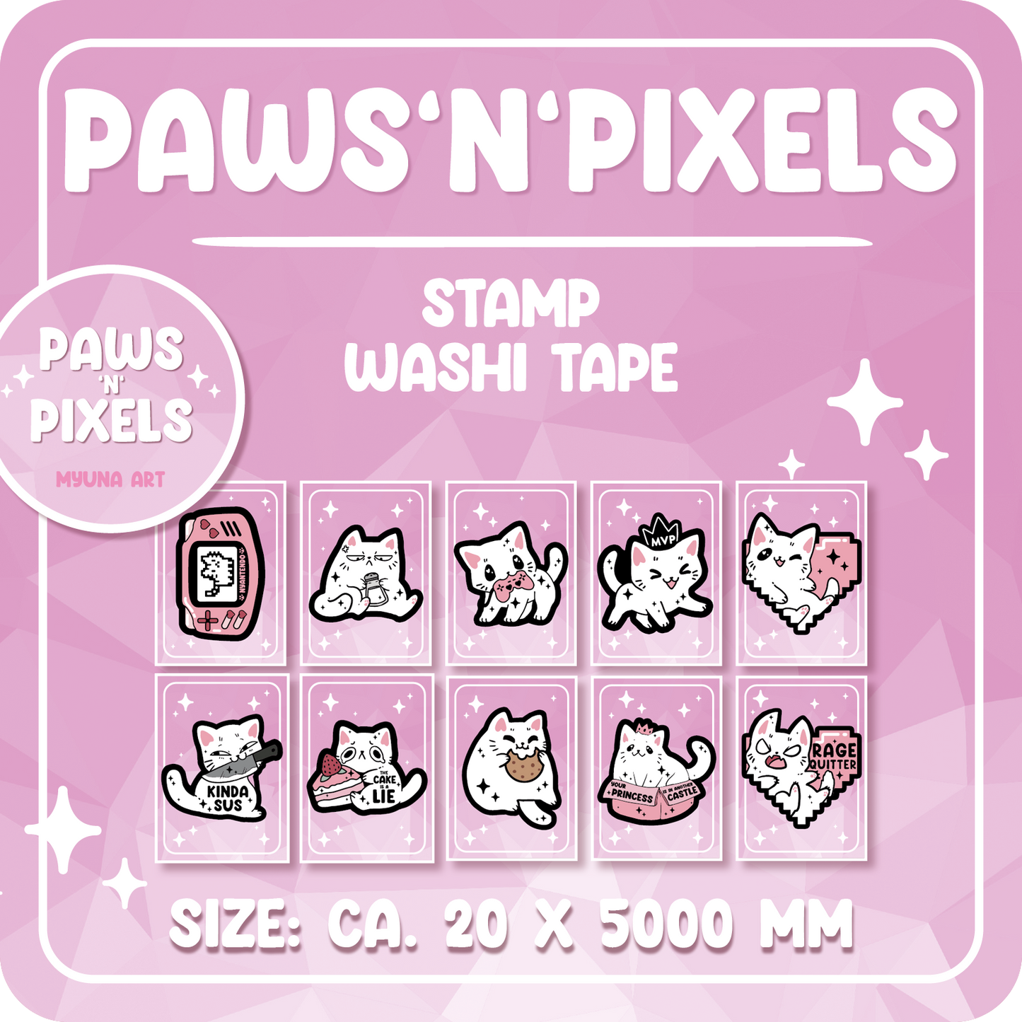 Paws'n'Pixels Stamp Washi Tape