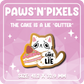 Paws'n'Pixels The Cake is a Lie GLITTER enamel pin
