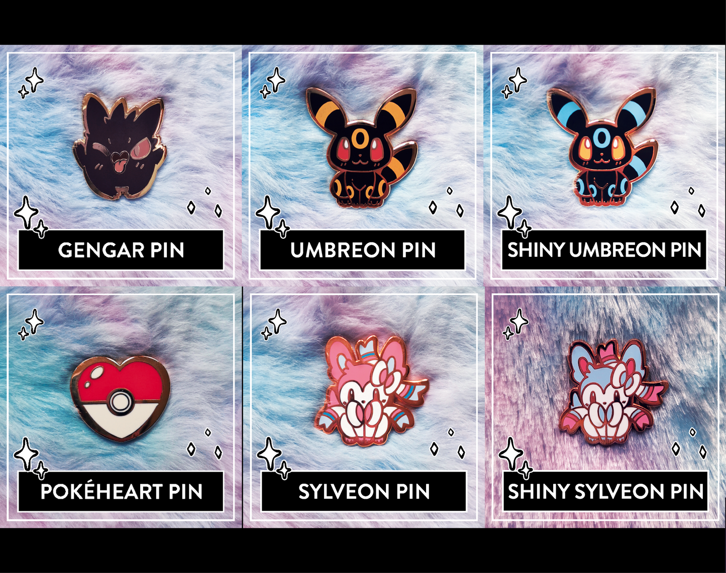 PICK & MIX Mini Pin Bundle - Cute Pokemon Mini Pin Bundles – Hard Enamel Pins, Kawaii Art Pins, Umbreon, Celebi, Braixen, Sylveon and more