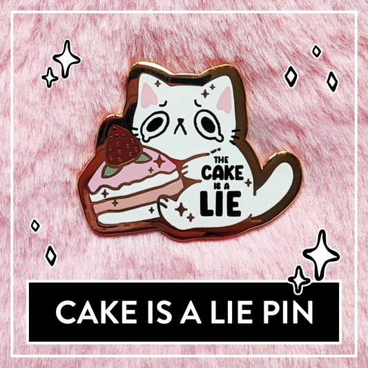 Paws'n'Pixels The Cake is a Lie enamel pin