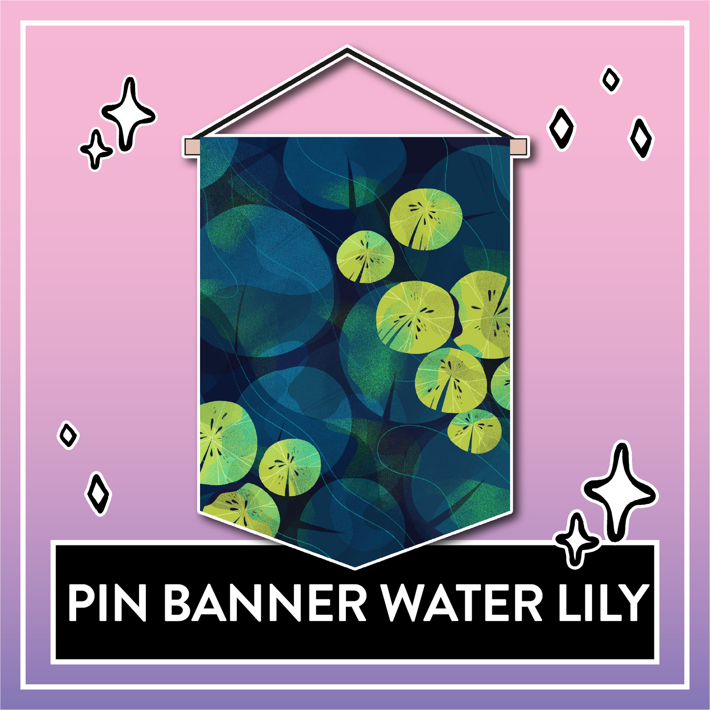Pin Banner Water Lily