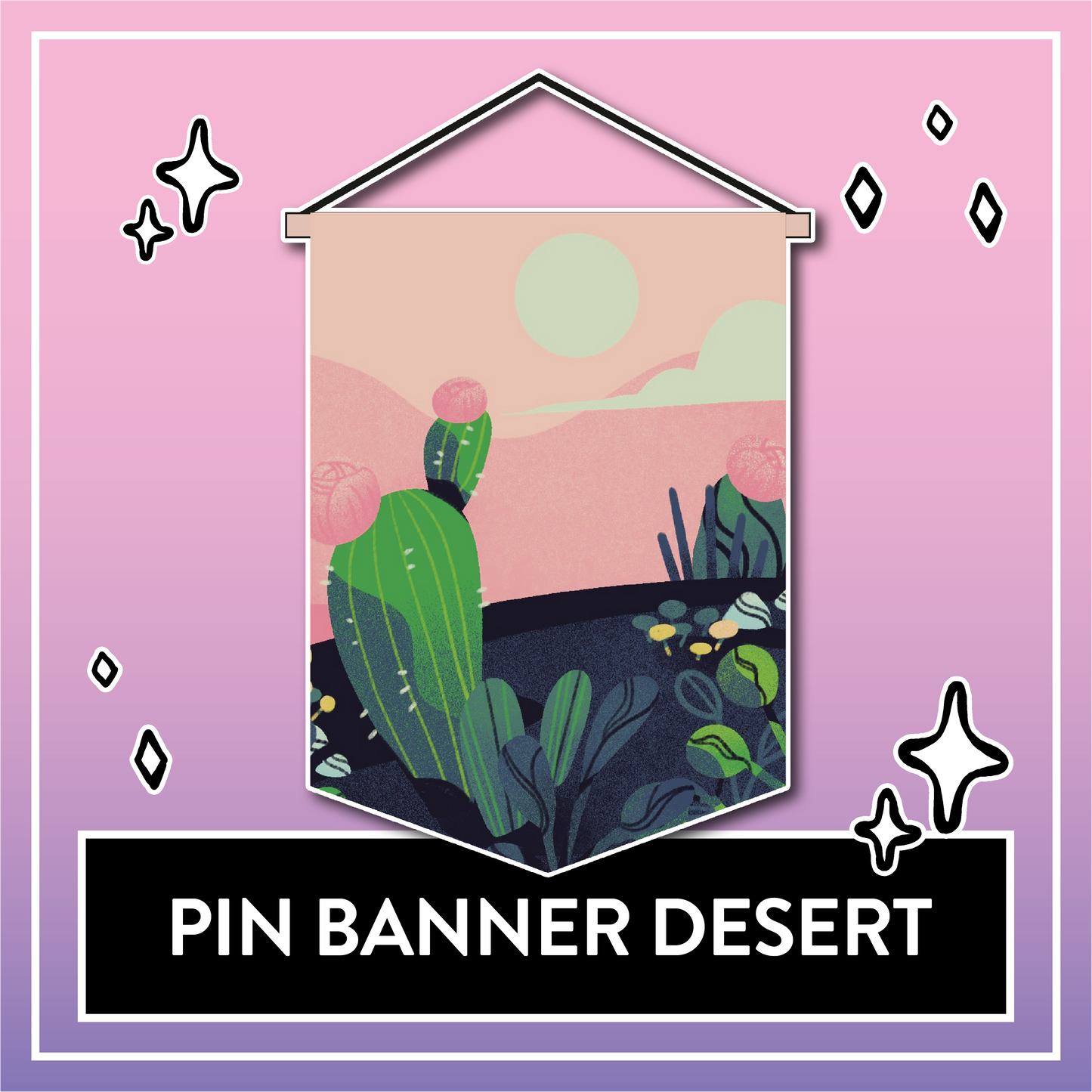 Pin Banner Desert