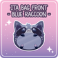 Kawaii Kompanions Ita Bag Exchangable Front Designs Raccoon - 4 different colors -