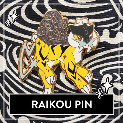 Raikou & Shiny Raikou Pearlescent Enamel Pin