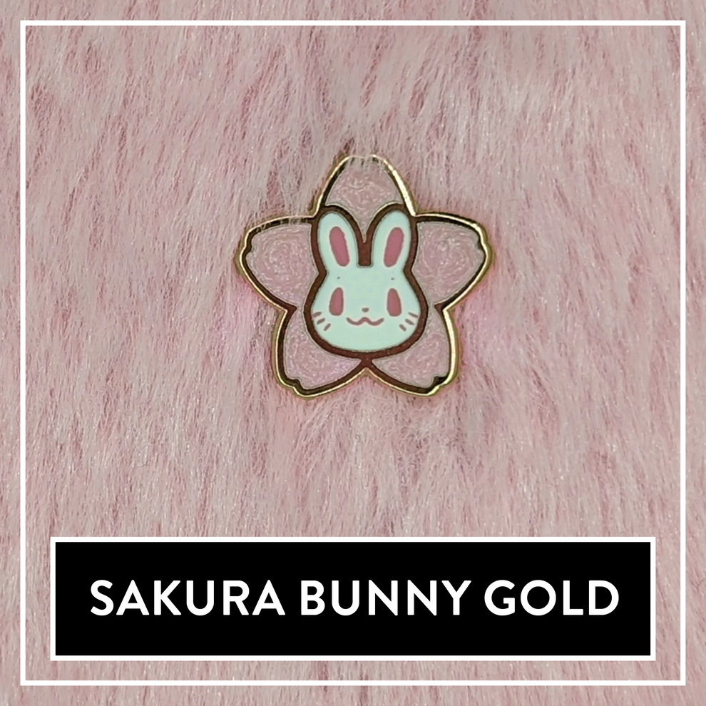 Sakura Snacks - Sakura Bunny Boardfiller Mini Pin Gold – Myuna Art
