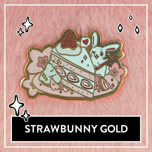 Sakura Snacks - Strawbunny Cheesecake Pin Gold