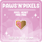 Paws'n'Pixels Mini Half Heart GLITTER enamel pin