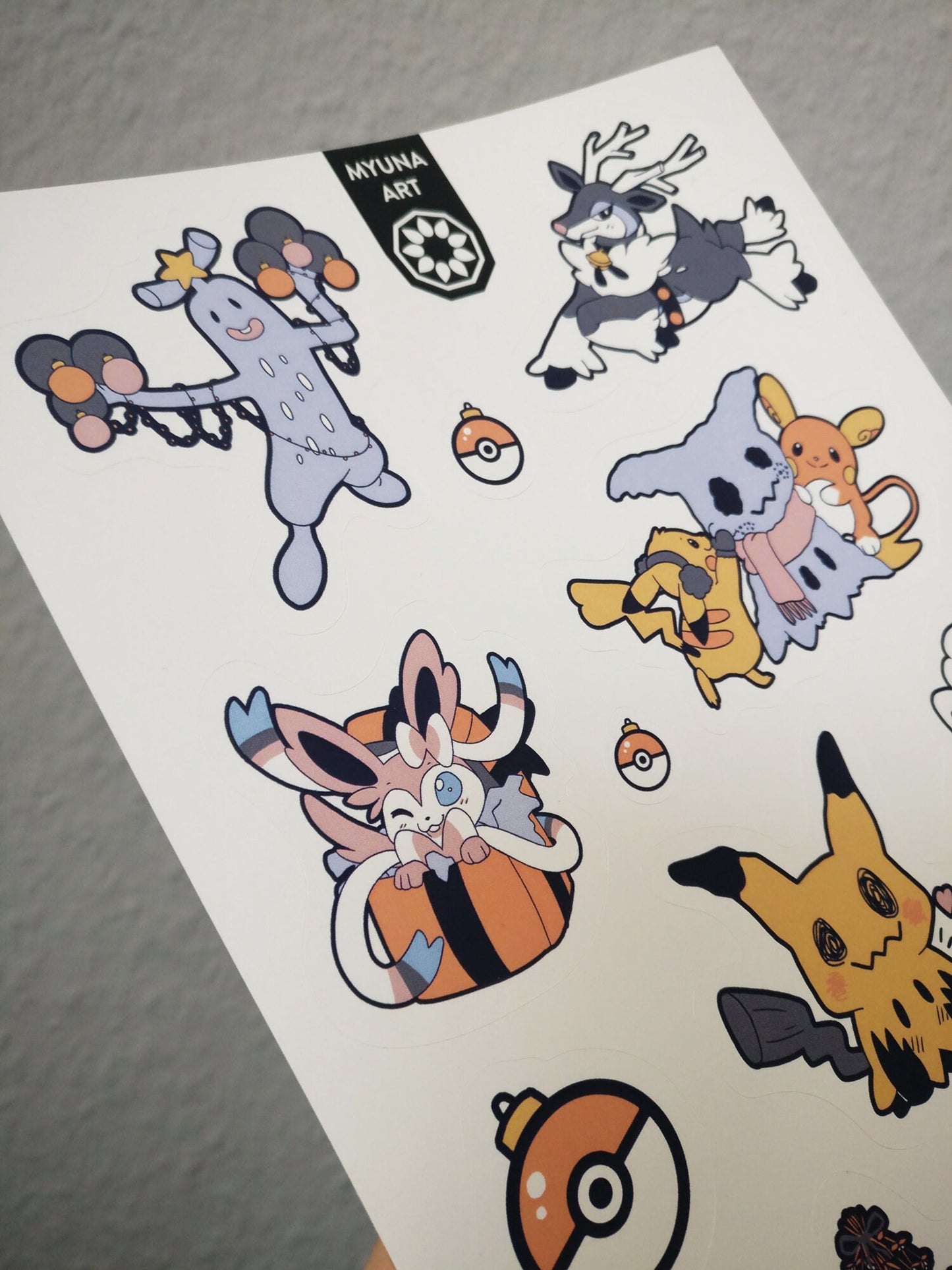 Pokemon Winter Sticker Set