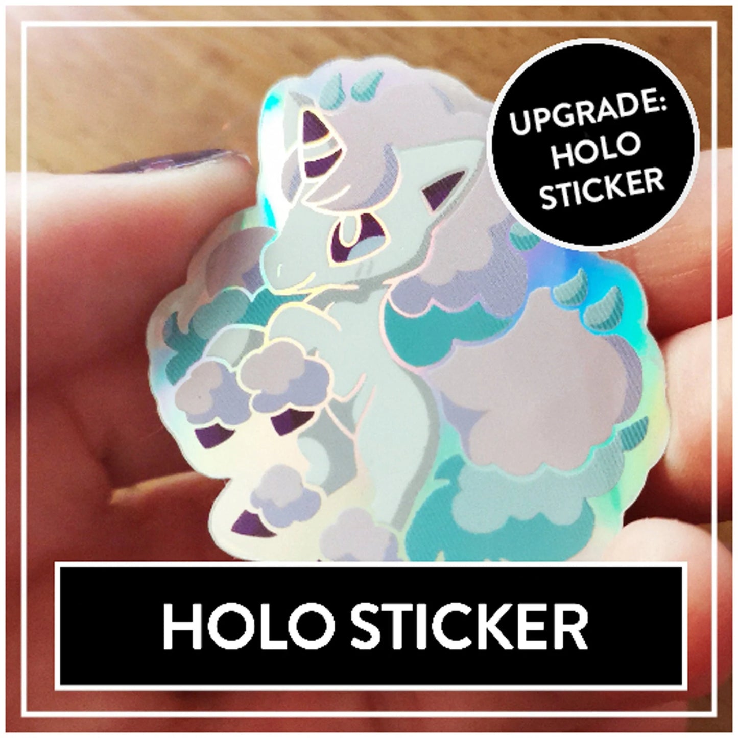 Shiny Galarian Ponyta Hard Enamel Pin (+ optional Holo Sticker Upgrade)