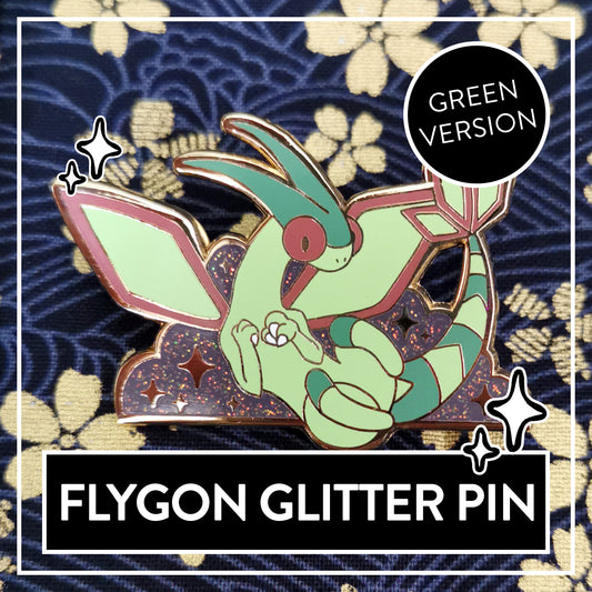 Flygon Pin – Hard Enamel Glitter Pin