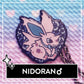 Myuna's cute Nidoran Collar Pins with detachable chain - Lovely Floral Chibi Pins, Love Pins, Lovebirds Pins for Ita Bags etc.