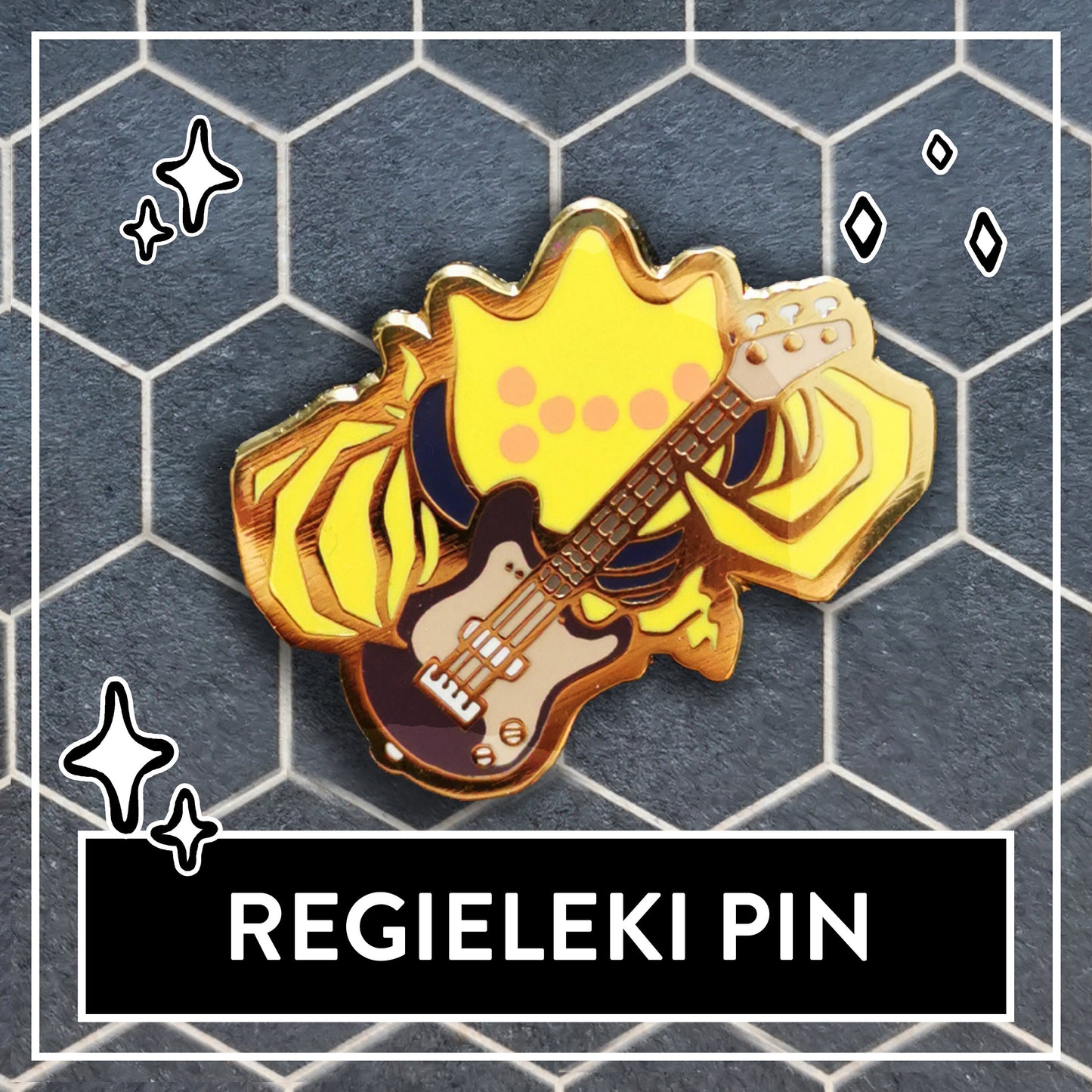 Pokemon Legendary Regi Pins – Small & cute Hard Enamel Pins Regieleki, Regidrago, Regigigas Chibi Style
