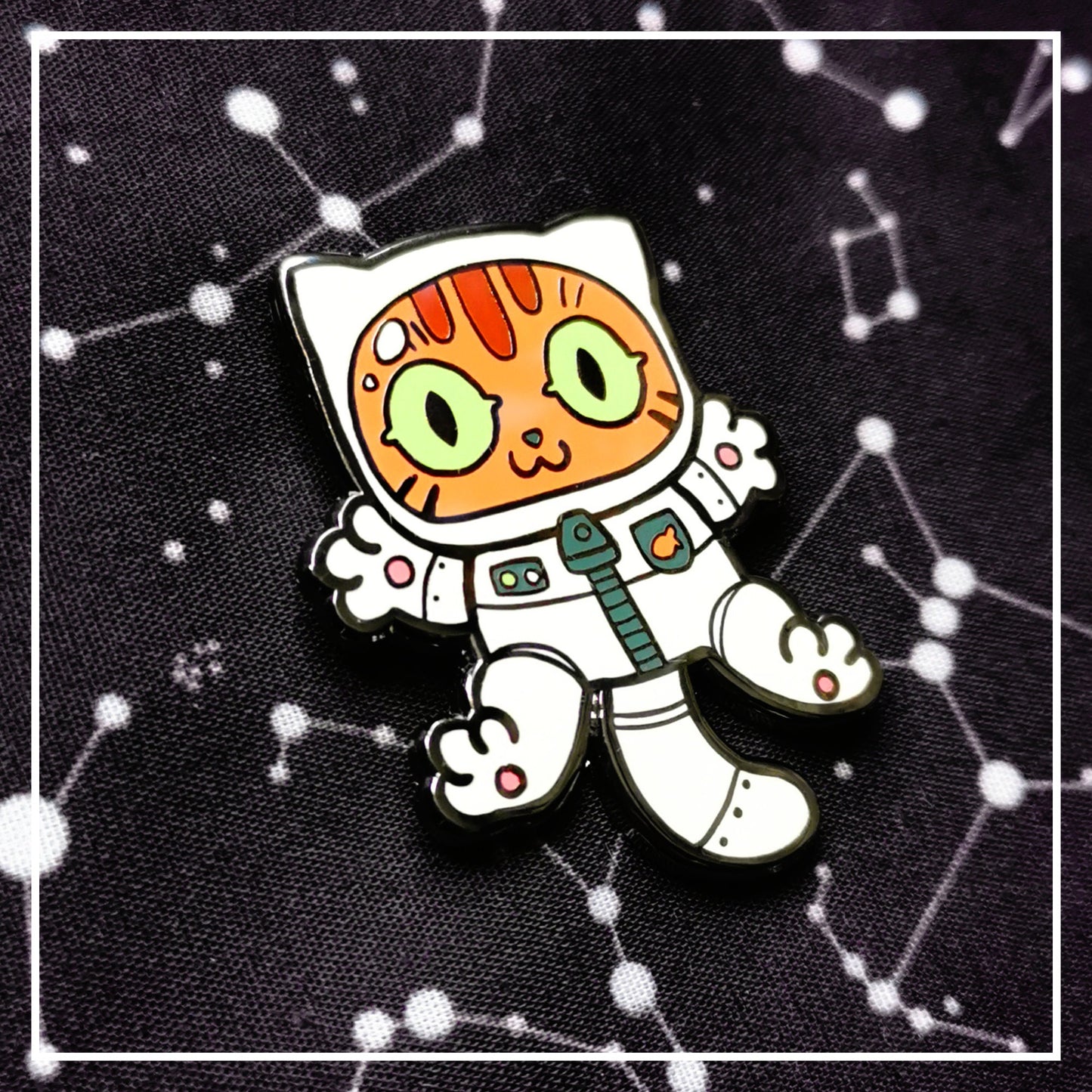 Major Tomcat Hard Enamel Pin – Astronaut Space Cat Pin