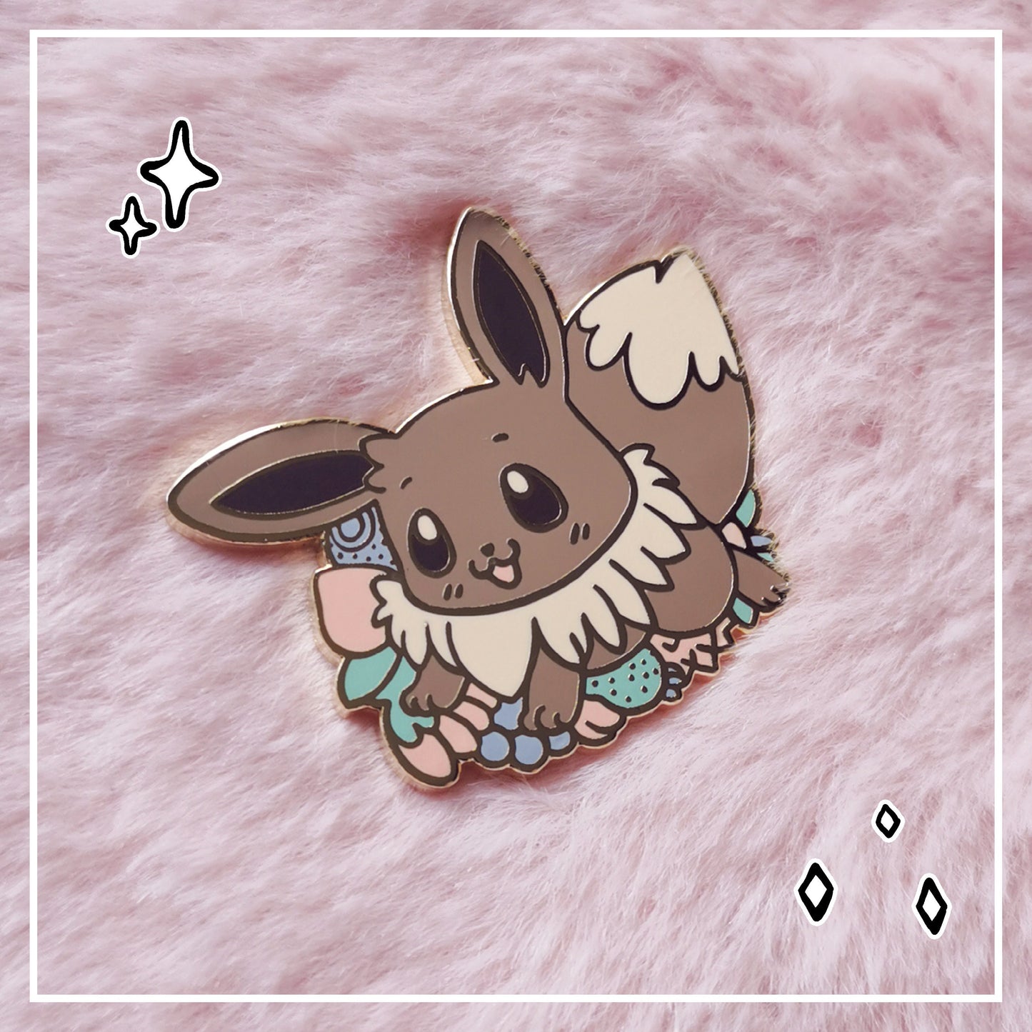 Cute Eevee Pin – Pokemon Let's Go Eevee Pin