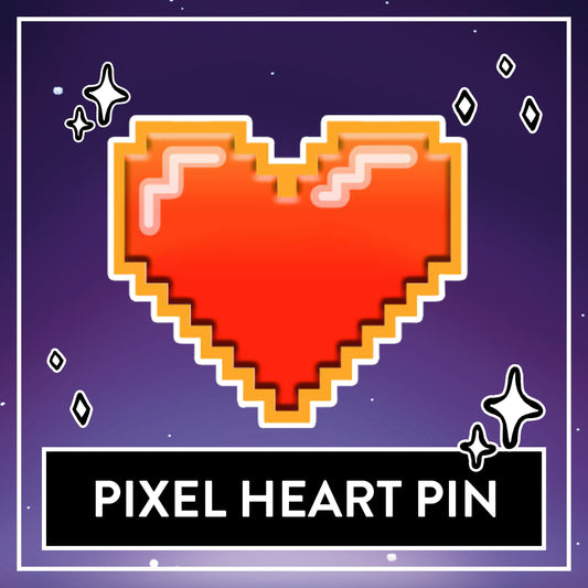 Gaming Pixel Heart - Hard Enamel Pin