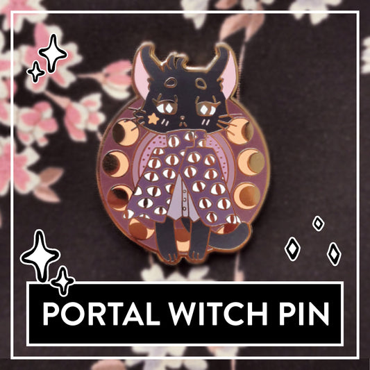Portal Witch Pin - Little Witch Acatemia Cat Witch Talisman Pins