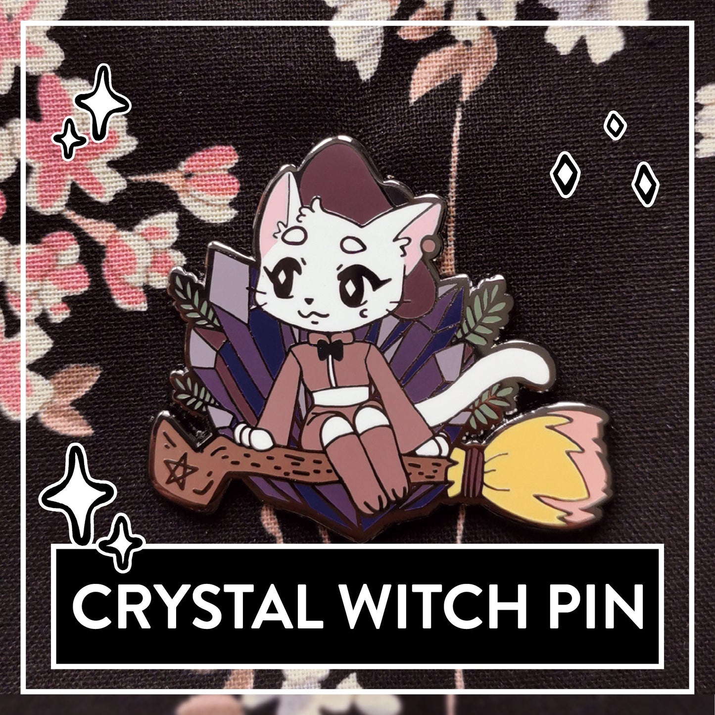 Crystal Witch Pin - Little Witch Acatemia Cat Witch Talisman Pins