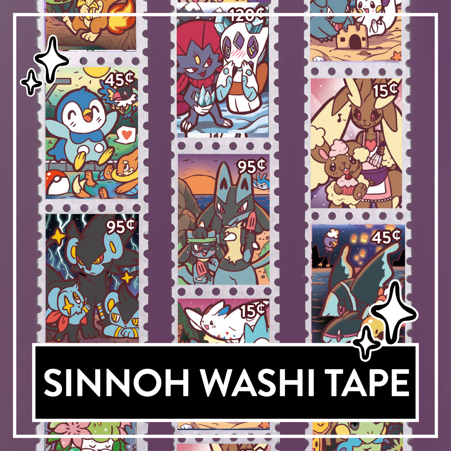 Pokemon Washi Tape "Greetings from Sinnoh"